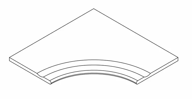 Бортик Магма Сильвер 30x60 с выемкой закругленный (620090001346)
