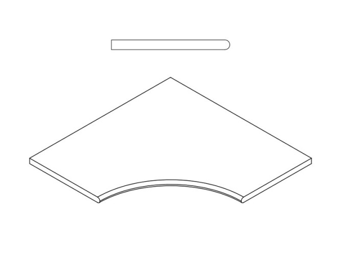 Бортик Клаймб Роуп с выемкой угл.закругленный Х2 30 60х60, 620090000366