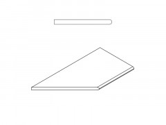 Бортик Контемпора Пур закругленный левый Х2 30х60, 620090000279