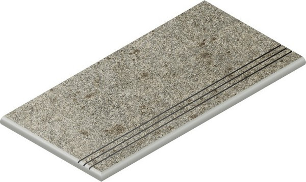 Ступень Нордика Сильвер закругленная грип 30x60 левая, 620040000166