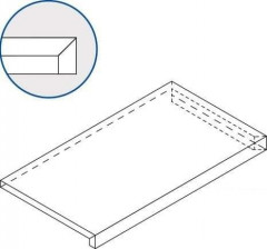 Ступень Авангард X2 Сильвер 33x120 угловая правая (620070002832)