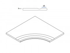 Бортик Эверстоун Дезерт с выемкой угл.закругленный 30 Х2 60х60, 620090000626