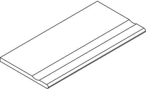 Бортик Авангард X2 Пьюр 30x120 с выемкой закруглённый (620090001152)