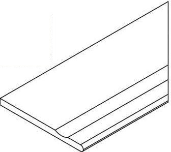 Бортик Авангард X2 Сильвер 30x120 с выемкой закруглённый правый (620090001156)