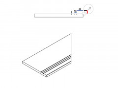Бортик Дистрикт Эмеральд правый грип Х2 30х60, 620090000270