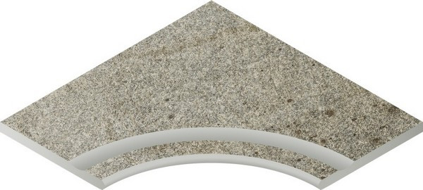 Бортик Нордика Сильвер 60x60 с выемкой уголовой закругленный, 620090001058