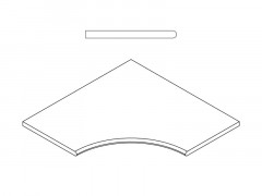 Бортик Клаймб Айс с выемкой угл.закругленный Х2 30 60х60, 620090000352