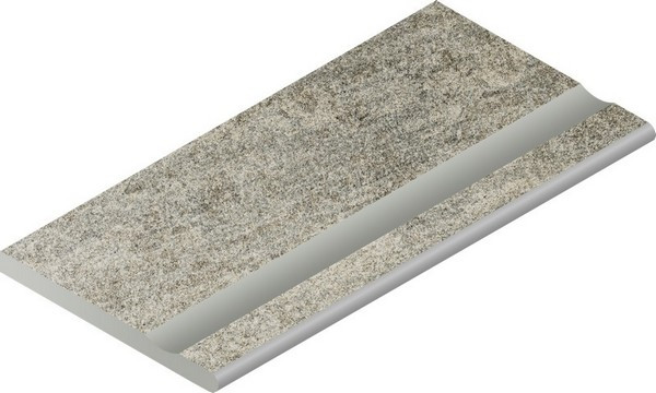 Бортик Нордика Сильвер 30x60 с выемкой закругленный, 620090001060