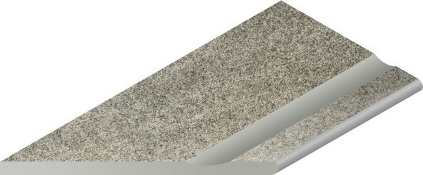 Бортик Нордика Сильвер 30x60 с выемкой закругленный левый, 620090001062