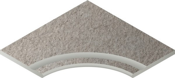 Бортик Дискавер Х2 Грэй 60x60 с выемкой Угловой закругленный 30, 620090001025
