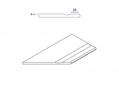 Бортик Миллениум Сильвер с выемкой закругл. лев. 30х60, 620090000737